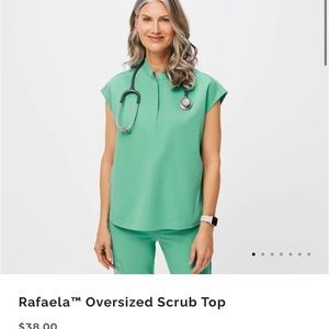 TEAL *not green* FIGS scrub top